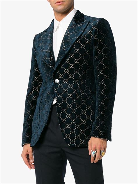 gucci velvet suit jacket|gucci suit jacket men.